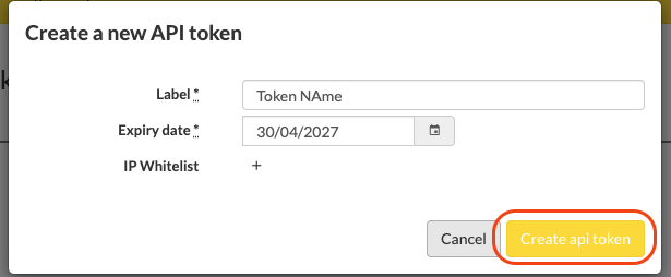 Create token